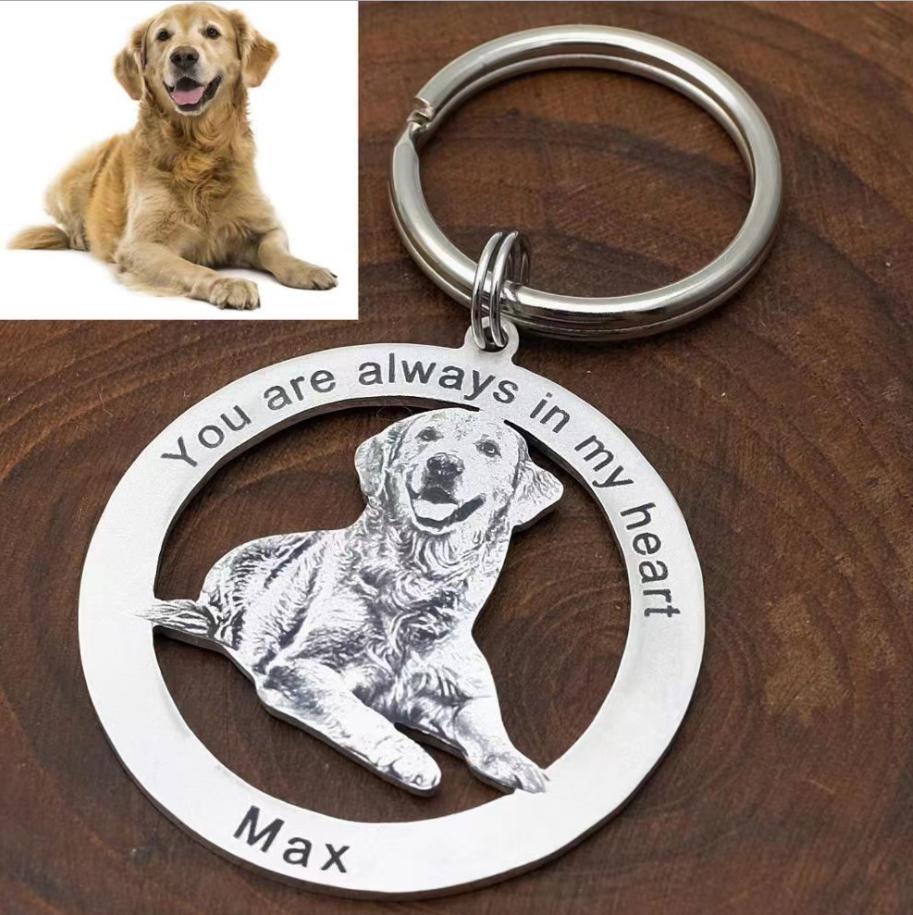 Personalized Dog Photo Keychain